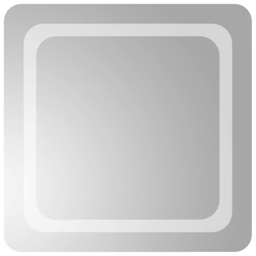 vidaXL Καθρέφτης Μπάνιου με LED 50x50 εκ.