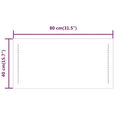 vidaXL Καθρέφτης Μπάνιου με LED 40x80 εκ.