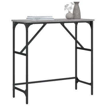 vidaXL Τραπέζι Κονσόλα Γκρι Sonoma 75x32x75cm Επεξεργασμένο Ξύλο 1 τεμ.
