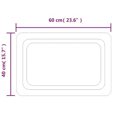 vidaXL Καθρέφτης Μπάνιου με LED 40x60 εκ.