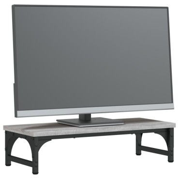 vidaXL Βάση Οθόνης Γκρι Sonoma 55 x 23 x 14 εκ. από Επεξεργασμένο Ξύλο