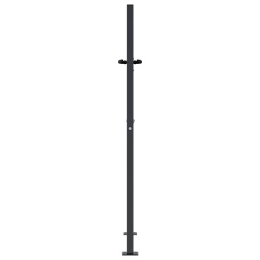 vidaXL Πόρτα Κήπου Ανθρακί 100x125 εκ. Σχέδιο Ατσάλινου Μπαμπού