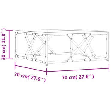 vidaXL Τραπεζάκι Σαλονιού Sonoma Δρυς 70x70x30cm Επεξεργασμένο Ξύλο 1 τεμ.