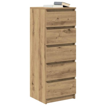 vidaXL Συρταριέρα με Συρτάρια Τεχνίτης Δρυς 37,5x35x99cm Επεξ. Ξύλο 1 τεμ.
