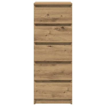 vidaXL Συρταριέρα με Συρτάρια Τεχνίτης Δρυς 37,5x35x99cm Επεξ. Ξύλο 1 τεμ.