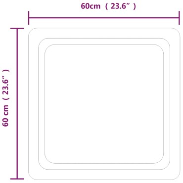 vidaXL Καθρέφτης Μπάνιου με LED 60x60 εκ.