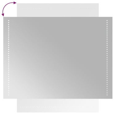 vidaXL Καθρέφτης Μπάνιου με LED 60x80 εκ.