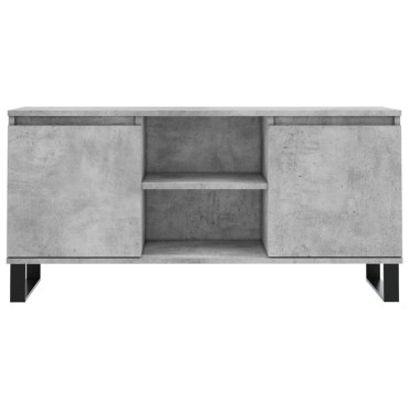 vidaXL Έπιπλο Τηλεόρασης Γκρι Σκυροδ. 104x35x50cm Επεξεργ. Ξύλο