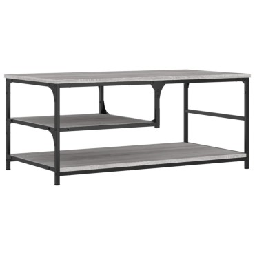 vidaXL Τραπεζάκι Σαλονιού Γκρι Sonoma 90x49x40cm Επεξεργ. Ξύλο 1 τεμ.