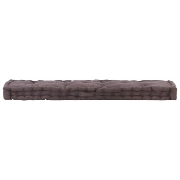 vidaXL Μαξιλάρα Δαπέδου / Παλέτας Ανθρακί 120x40x7cm Βαμβακερή