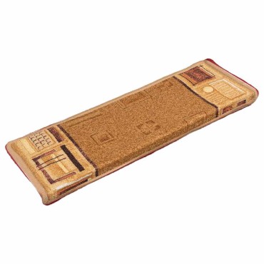 vidaXL Πατάκια Σκάλας Αυτοκόλλητα 5 τεμ. Μπεζ 65x21x4 εκ.