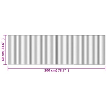 vidaXL Χαλί Ορθογώνιο Ανοιχτό Φυσικό 60x200cm Μπαμπού