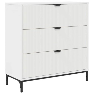 vidaXL Πλαϊνό γραφείο Λευκό 79,5x33x82cm Επεξεργασμένο Ξύλο 1 τεμ.