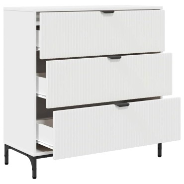 vidaXL Πλαϊνό γραφείο Λευκό 79,5x33x82cm Επεξεργασμένο Ξύλο 1 τεμ.