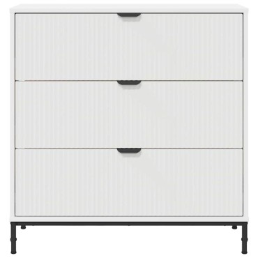 vidaXL Πλαϊνό γραφείο Λευκό 79,5x33x82cm Επεξεργασμένο Ξύλο 1 τεμ.