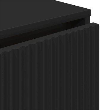 vidaXL Πλαϊνό γραφείο Μαύρο 79,5x33x82cm Επεξεργασμένο ξύλο 1 τεμ.
