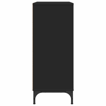 vidaXL Πλαϊνό γραφείο Μαύρο 79,5x33x82cm Επεξεργασμένο ξύλο 1 τεμ.