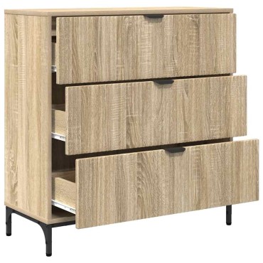 vidaXL Πλαϊνό γραφείο Δρύς Sonoma 79,5x33x82cm Επεξεργασμένο Ξύλο 1 τεμ.