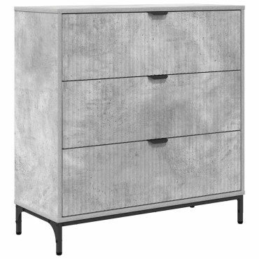 vidaXL Πλαϊνό γραφείο Σκυρόδεμα Γκρι 79,5x33x82 εκ 1 τεμ.