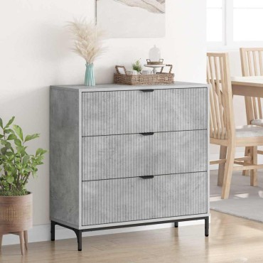 vidaXL Πλαϊνό γραφείο Σκυρόδεμα Γκρι 79,5x33x82 εκ 1 τεμ.