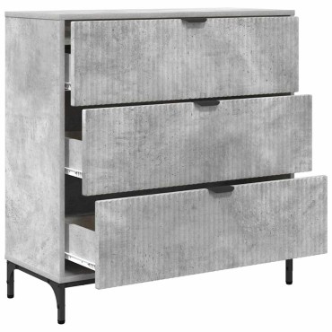 vidaXL Πλαϊνό γραφείο Σκυρόδεμα Γκρι 79,5x33x82 εκ 1 τεμ.