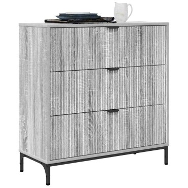 vidaXL Πλαϊνό γραφείο Γκρίζο Σονομα 79,5x33x82 εκ 1 τεμ.