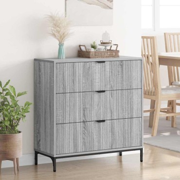 vidaXL Πλαϊνό γραφείο Γκρίζο Σονομα 79,5x33x82 εκ 1 τεμ.