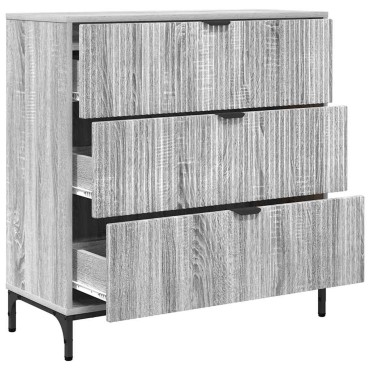vidaXL Πλαϊνό γραφείο Γκρίζο Σονομα 79,5x33x82 εκ 1 τεμ.