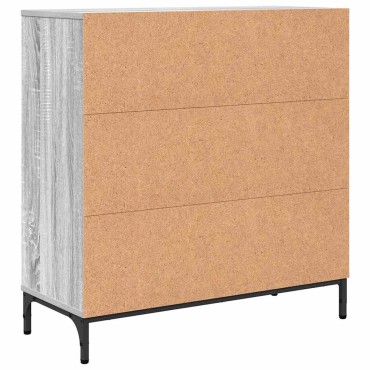vidaXL Πλαϊνό γραφείο Γκρίζο Σονομα 79,5x33x82 εκ 1 τεμ.