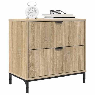 vidaXL Κομοδίνο Sonoma Δρυς 63.5x36x61cm Επεξεργασμένο ξύλο 1 τεμ.