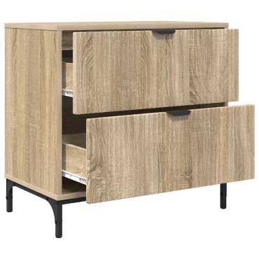 vidaXL Κομοδίνο Sonoma Δρυς 63.5x36x61cm Επεξεργασμένο ξύλο 1 τεμ.