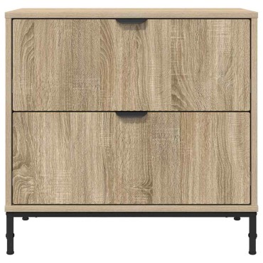 vidaXL Κομοδίνο Sonoma Δρυς 63.5x36x61cm Επεξεργασμένο ξύλο 1 τεμ.