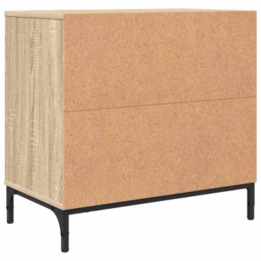 vidaXL Κομοδίνο Sonoma Δρυς 63.5x36x61cm Επεξεργασμένο ξύλο 1 τεμ.
