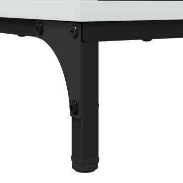 vidaXL Κομοδίνο Γυαλιστερό λευκό 63.5x36x61cm Επεξεργασμένο ξύλο 1 τεμ.