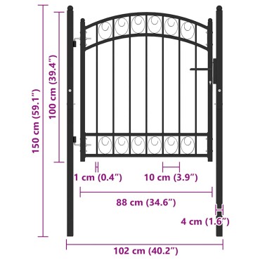 vidaXL Πόρτες περίφραξης EMMEN 104 x 86 cm Κλειδώσιμο