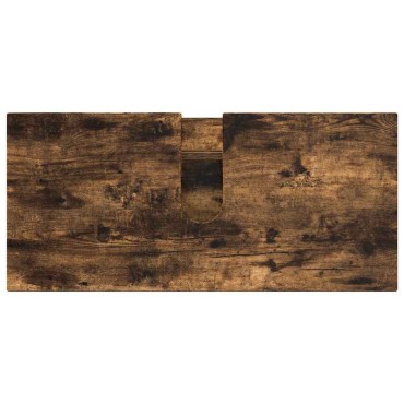 vidaXL Σετ Επίπλων Μπάνιου με συρτάρι με ράφι 2 τεμ. Καπνιστό Δρύς 76,5x35x64cm