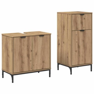 vidaXL Σετ Επίπλων Μπάνιου 2 τεμ. Artisan Oak 39,5x36x88 εκ