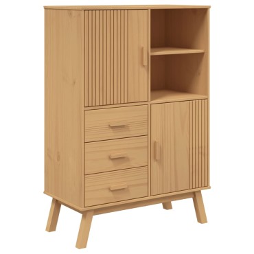 vidaXL Ντουλάπι OLDEN 85x43x125cm από Μασίφ Ξύλο Πεύκου 1 τεμ.