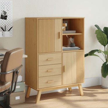 vidaXL Ντουλάπι OLDEN 85x43x125cm από Μασίφ Ξύλο Πεύκου 1 τεμ.