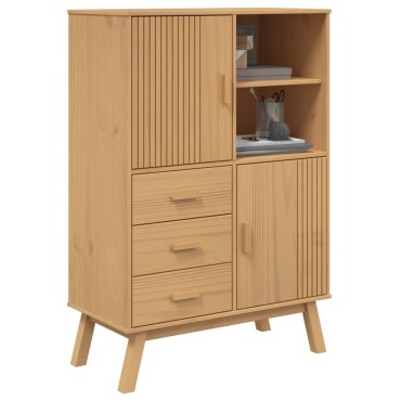 vidaXL Ντουλάπι OLDEN 85x43x125cm από Μασίφ Ξύλο Πεύκου 1 τεμ.
