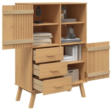 vidaXL Ντουλάπι OLDEN 85x43x125cm από Μασίφ Ξύλο Πεύκου 1 τεμ.
