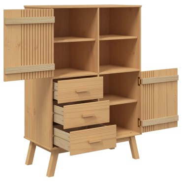 vidaXL Ντουλάπι OLDEN 85x43x125cm από Μασίφ Ξύλο Πεύκου 1 τεμ.
