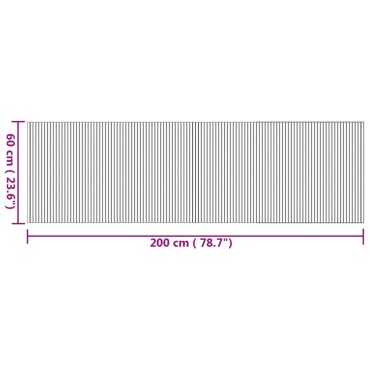 vidaXL Χαλί Ορθογώνιο Φυσικό 60x200cm Μπαμπού