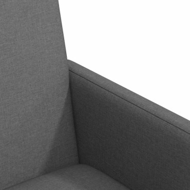 vidaXL Καρέκλες Φαγητού με Ρόδες 2 τεμ. ύφασμα Σκούρο Γκρι 57x66x94cm