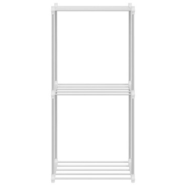 vidaXL Τούβλο Ράφι με αποθήκευση Λευκό 42,5x27x91,5cm Αλουμίνιο