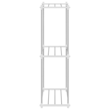vidaXL Τούβλο Ράφι με αποθήκευση Λευκό 42,5x27x91,5cm Αλουμίνιο