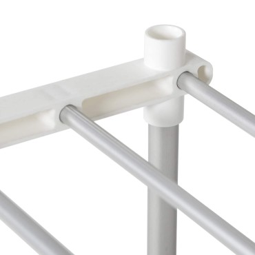 vidaXL Τούβλο Ράφι με αποθήκευση Λευκό 42,5x27x91,5cm Αλουμίνιο