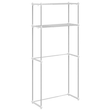 vidaXL Ράφια πλυντηρίου ρούχων Λευκό 70x27x136cm Αλουμίνιο 1 τεμ.