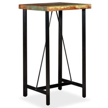 vidaXL Τραπέζι Μπαρ 60x60x107cm από Μασίφ Ανακυκλωμένο Ξύλο 1 τεμ.