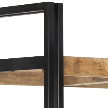 vidaXL Βιβλιοθήκη με 5 Επίπεδα 90x30x180cm από Μασίφ Ξύλο Μάνγκο 1 τεμ.